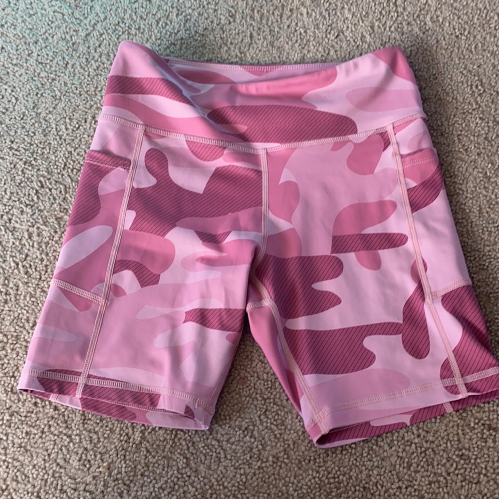 Zyia Pink Camo Hustle Shorts